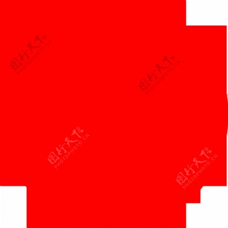 红色六角图形png元素