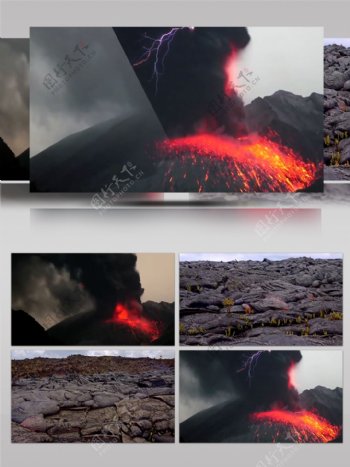 4分钟的高清超级火山喷发视频素材
