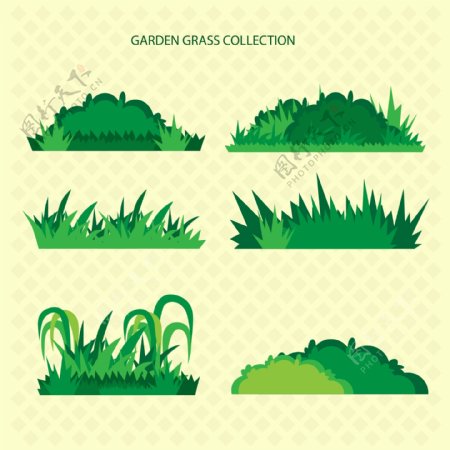 卡通绿色手绘绿地立春元素