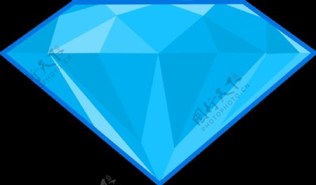 卡通蓝色钻石png元素