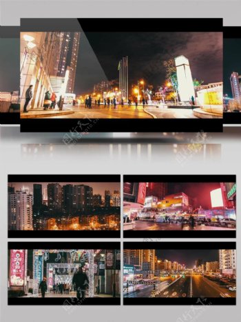 高清延时拍摄沈阳城市夜晚视频素材