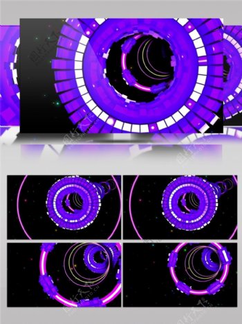 紫色光束卫星高清视频素材