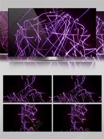 紫色鸟巢光线高清视频素材