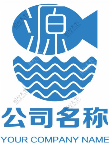 渔业简约logo设计