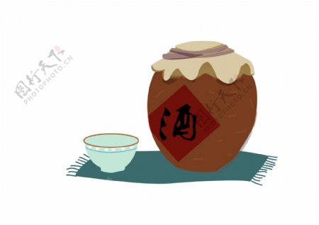 春节年货陈年米酒罐