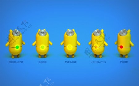 可爱的黄色玩具传感器jpg素材