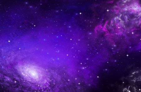紫色星云星光背景