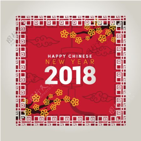 中国风古典边框2018海报设计