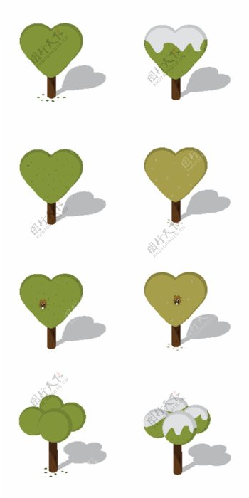 创意绿色树木插画