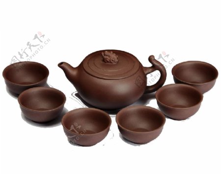 古风雅致褐色茶壶产品实物