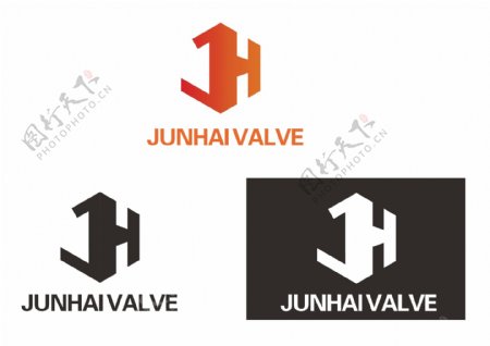JH字体设计logo设计