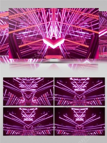 紫色激光光束动态视频素材