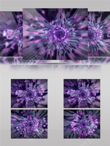 紫色梦幻光束动态视频素材
