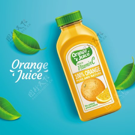 橘子果汁饮料ai矢量素材下载