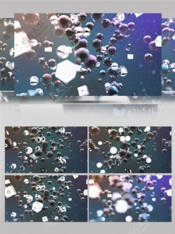 紫色气泡宇宙动态视频素材