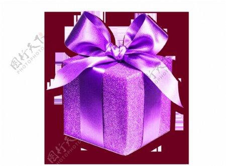 紫色唯美礼物装饰素材
