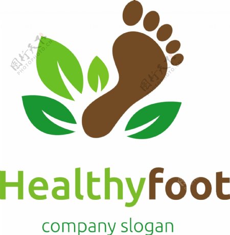 healthyfoot脚印logo模板