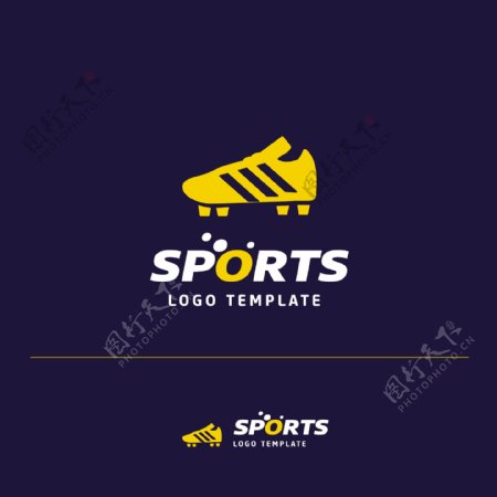 足球体育标志logo模板
