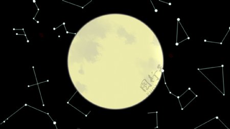 简约月亮星空背景设计