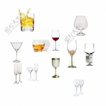 杯子酒杯各种杯子图案设计素材