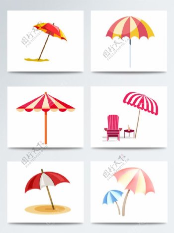 夏季沙滩遮阳伞清爽合集