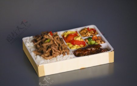 菜谱菜排快餐饭盒盒装饭