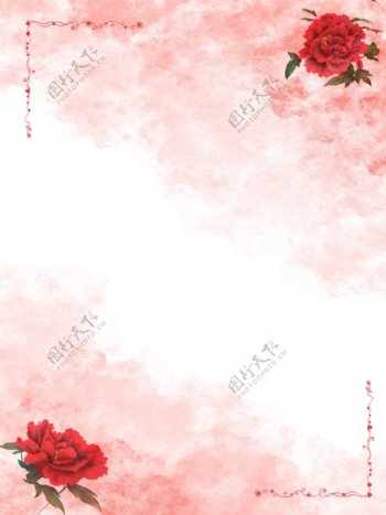 质感纹理玫瑰花红色