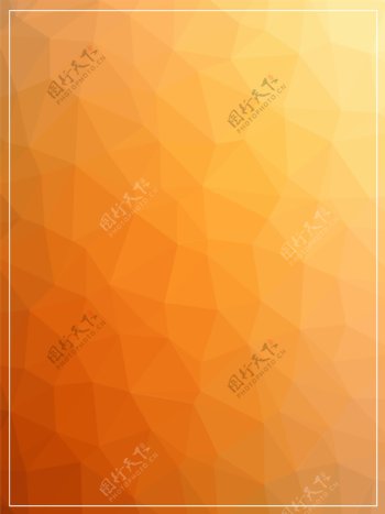 原创几何低多边形黄橙简约浪漫渐变背景素材