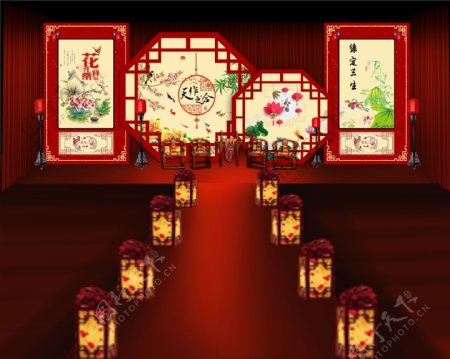新中式婚礼装饰设计模板