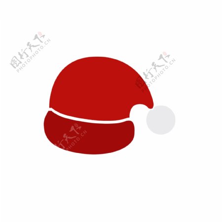 圣诞节红色卡通圣诞帽矢量可商用