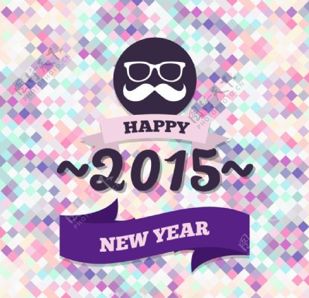 新年快乐2015年纸屑背