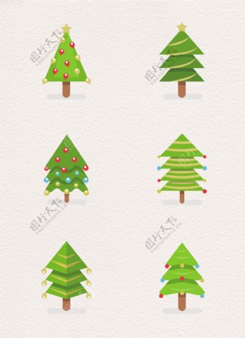 6款可爱圣诞节圣诞树设计