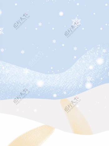 冬季雪景小清晰唯美背景题图