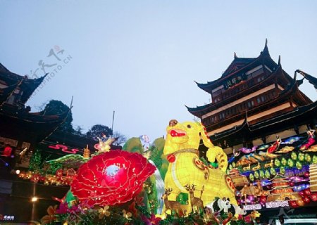 上海豫园花灯灯笼猜灯谜