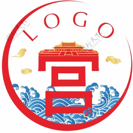 温泉logo素材广告设计