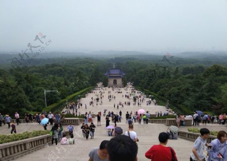 南京中山陵俯视图