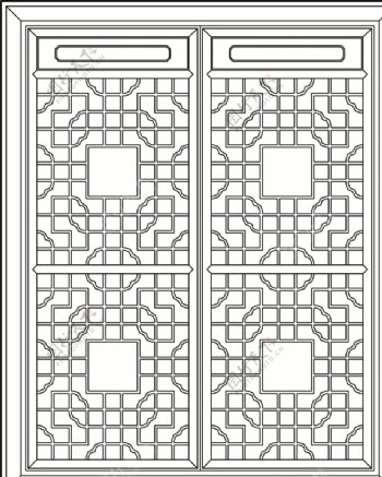 古建花纹镂空花纹古建窗花