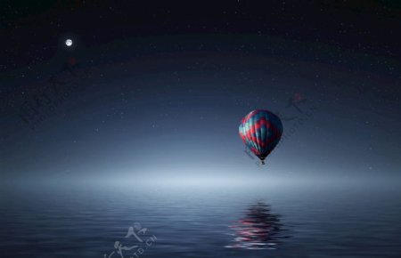 海洋星空热气球气球