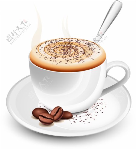 卡通美味咖啡热饮矢量元素