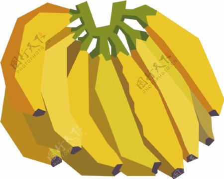 香蕉几何可商用元素