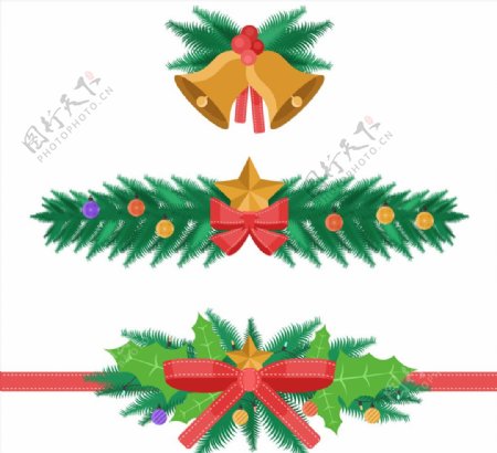 3款彩色圣诞节装饰物