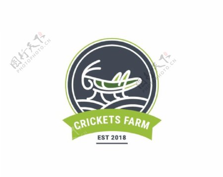 蟋蟀农场logo标志图标设计