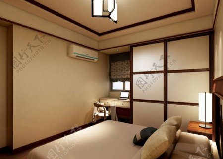 中式古典家居卧室装修效果图