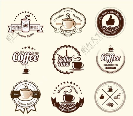 咖啡标签集合