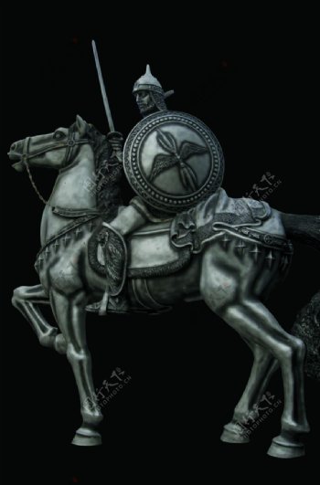 骑士雕塑骑马将军罗马