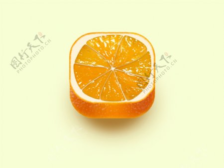 写实橙子图标icon