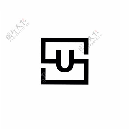 互联网形状类用途标识logo黑色logo