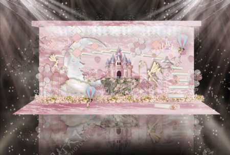 粉色童话城堡婚礼效果图