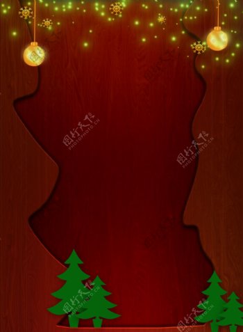 原创褐色圣诞节木纹质感纹理背景素材