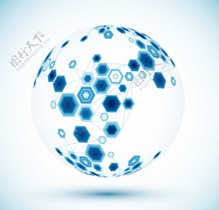 透明圆球抽象背景